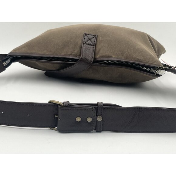 Token Waxed Sterling Shoulder Bag - Dark Brown MSRP $175.00 New With Tags - Picture 4 of 6